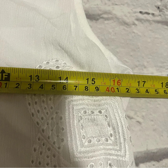 Daniel Rainn Embroidered Tank Top Sleeveless White Blouse Summer‎ S - Picture 4 of 5